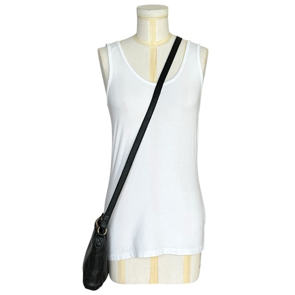 Margot New York Small Black Leather Multi Compartment Cross-Body Purse Bag - Picture 3 of 12